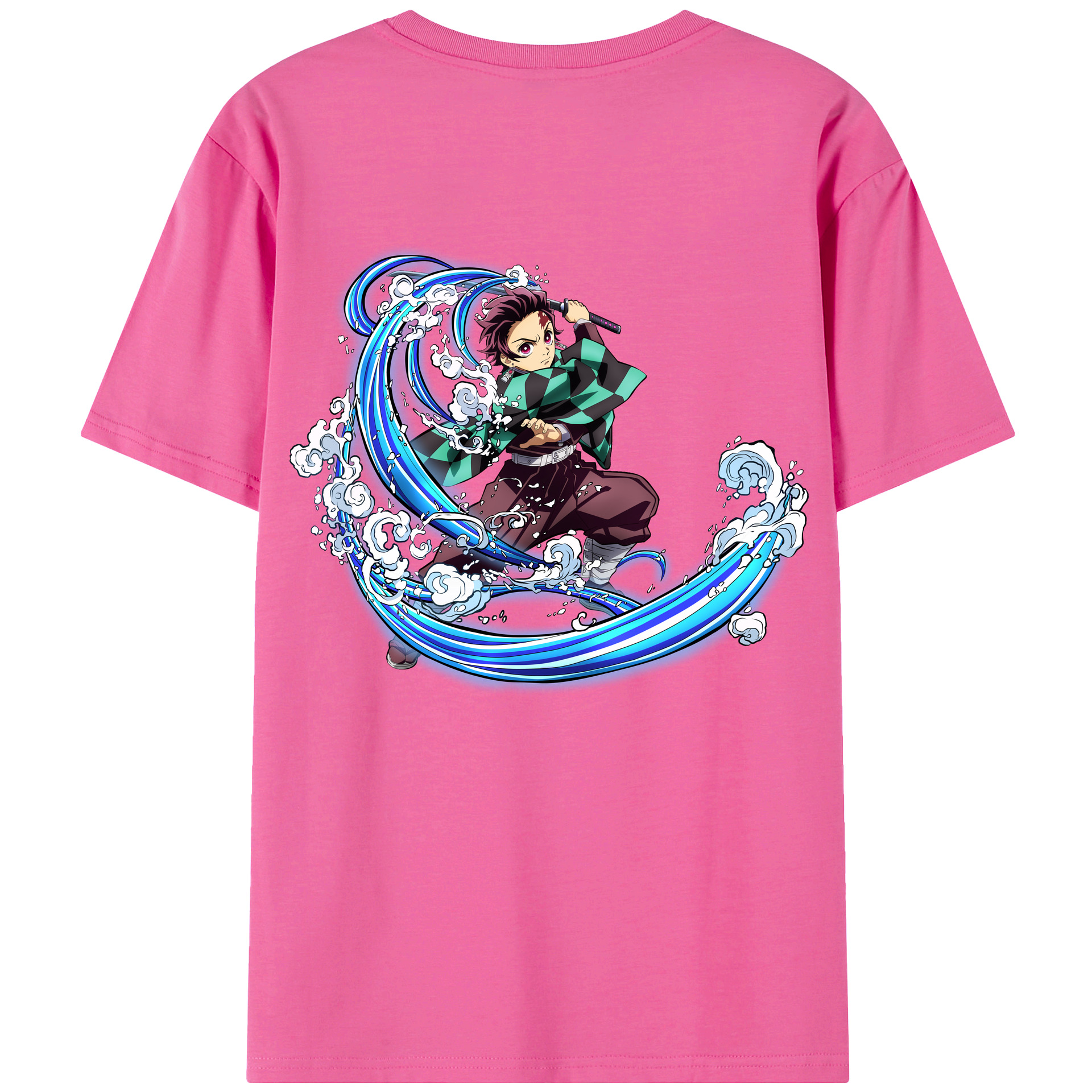 （画像用） 鬼滅の刃 竈門 炭治郎／かまど たんじろう Kamado Tanjirou レディース半袖Tシャツ(バックプリント)